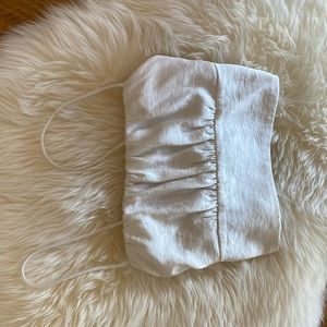 Aritzia Wilfred free white silk crop top